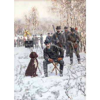 РЕПРОДУКЦИИ НА КАРТИНИ Ерцхерцог Франц Фердинанд на лов [1891)